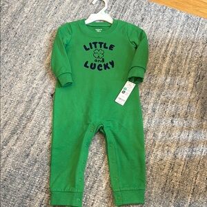 Carter's Green One Piece with Shamrock Design